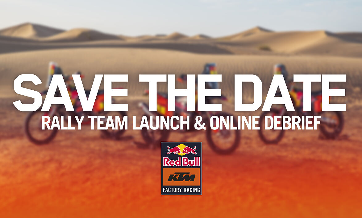 Save The Date: Red Bull KTM Factory Racing 2026 Dakar Rally Team Announcement and Online Media Debrief